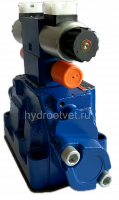 4WEH22HD7X/OF6EW230N9ES2K4 - Гидрораспределитель с электроуправлением Ду25 схема D (574А/ОФ), напряжение W230, каналы управления E = X - внутр. и Y - внеш.