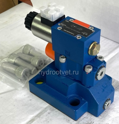 DBW30B2-5X/315CW220-50N9K4 - Предохранительный клапан Ду32 с давлением настройки до 315 бар, управление - X и Y - внутренние с разгрузкой B = открыт с электроуправлением W220