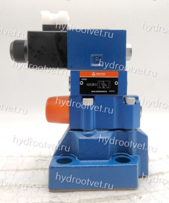 DBW20A2-5X/315YCW220-50N9K4 - Предохранительный клапан Ду25 с давлением настройки до 315 бар, управление - Y - внешний дренаж с разгрузкой A = закрыт с электроуправлением W220